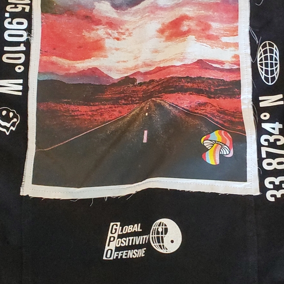 Brooklyn Cloth Have a Nice Trip Patch Black Denim Jacket Joshua Tree Mens Medium - Picture 4 of 11